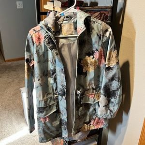 Floral rain coat